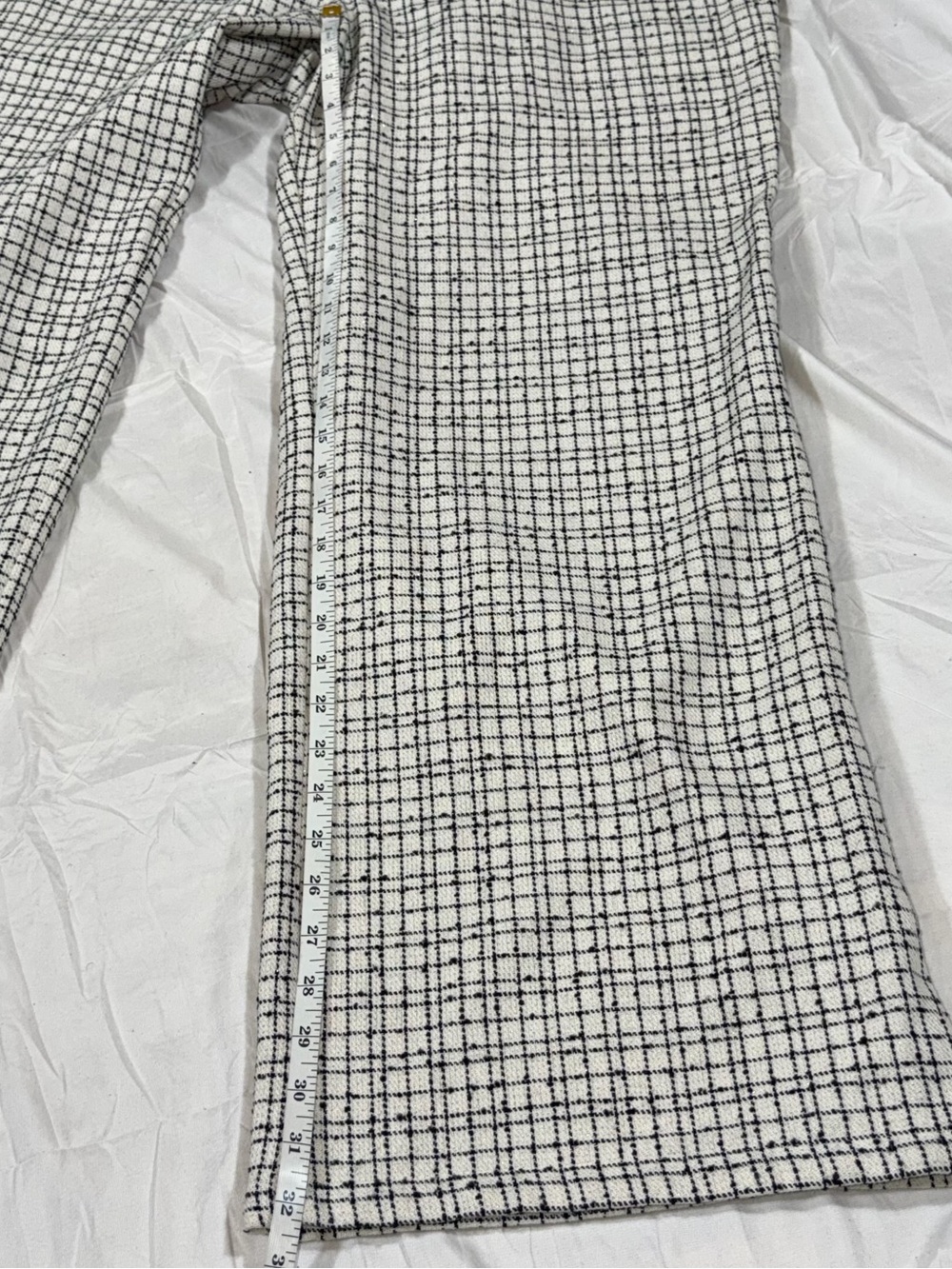 Fashion Nova Tara Tweed Pantsuit Set NWT 2X Cropped Jacket Wide Leg Pants O75 - Picture 11 of 14